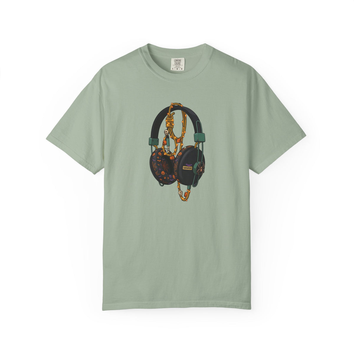 Halloween Headphones T-shirt | Retro Audio Graphic Tee