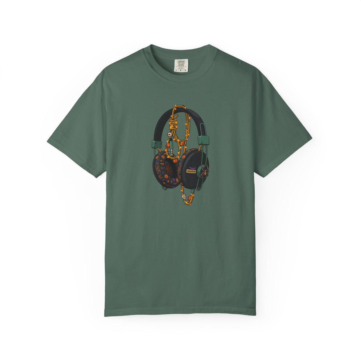 Halloween Headphones T-shirt | Retro Audio Graphic Tee