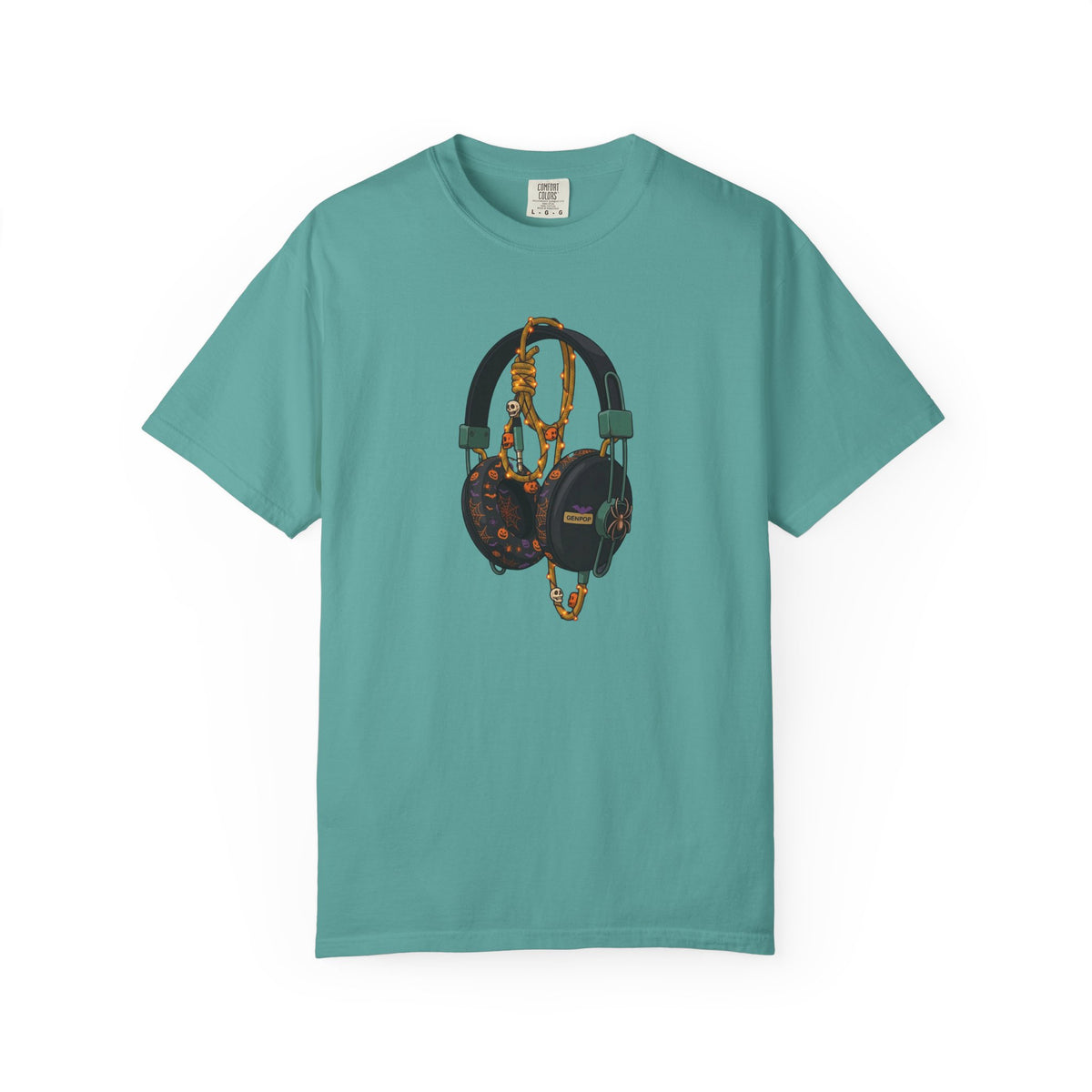 Halloween Headphones T-shirt | Retro Audio Graphic Tee