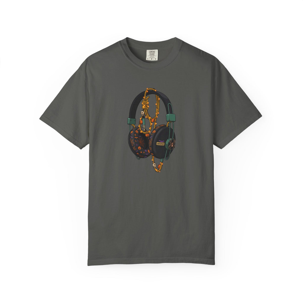 Halloween Headphones T-shirt | Retro Audio Graphic Tee