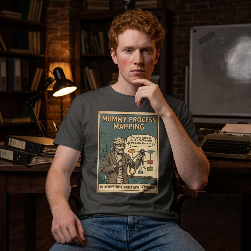 Mummy Process Mapping T-Shirt | Retro Halloween Sarcastic Office Humor