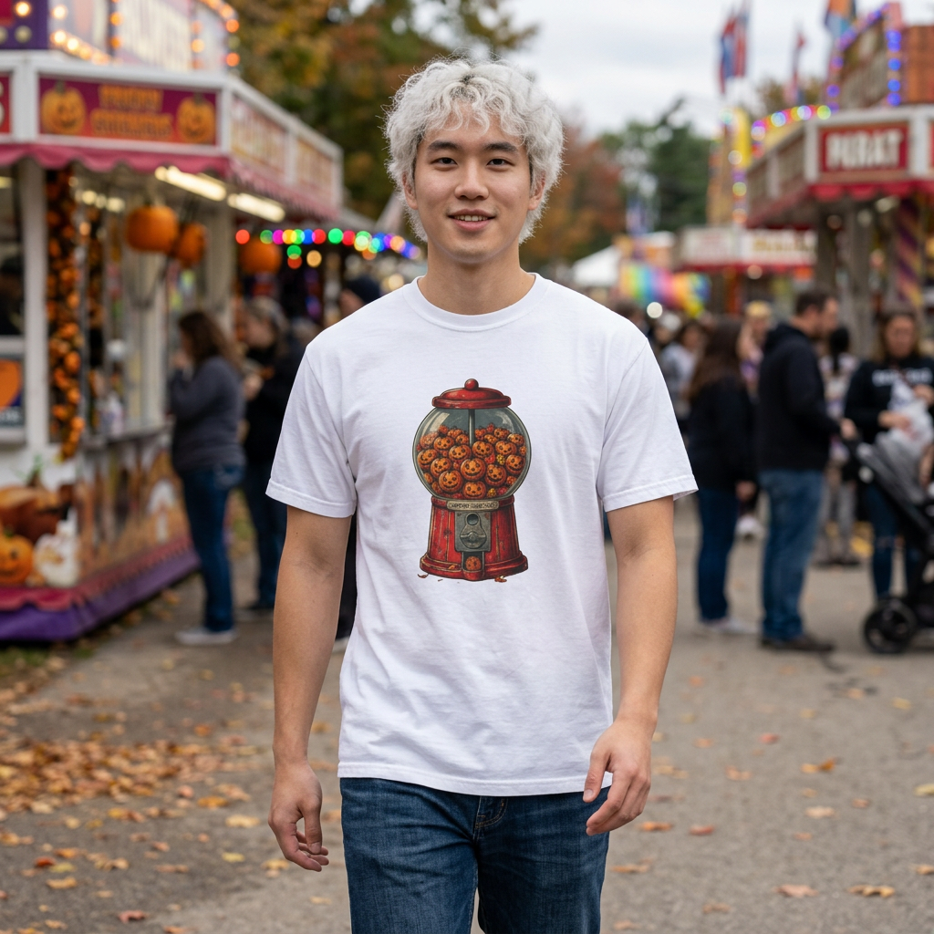 Pumpkin Gumball Machine T-shirt | Halloween Pumpkin Candy Shirt