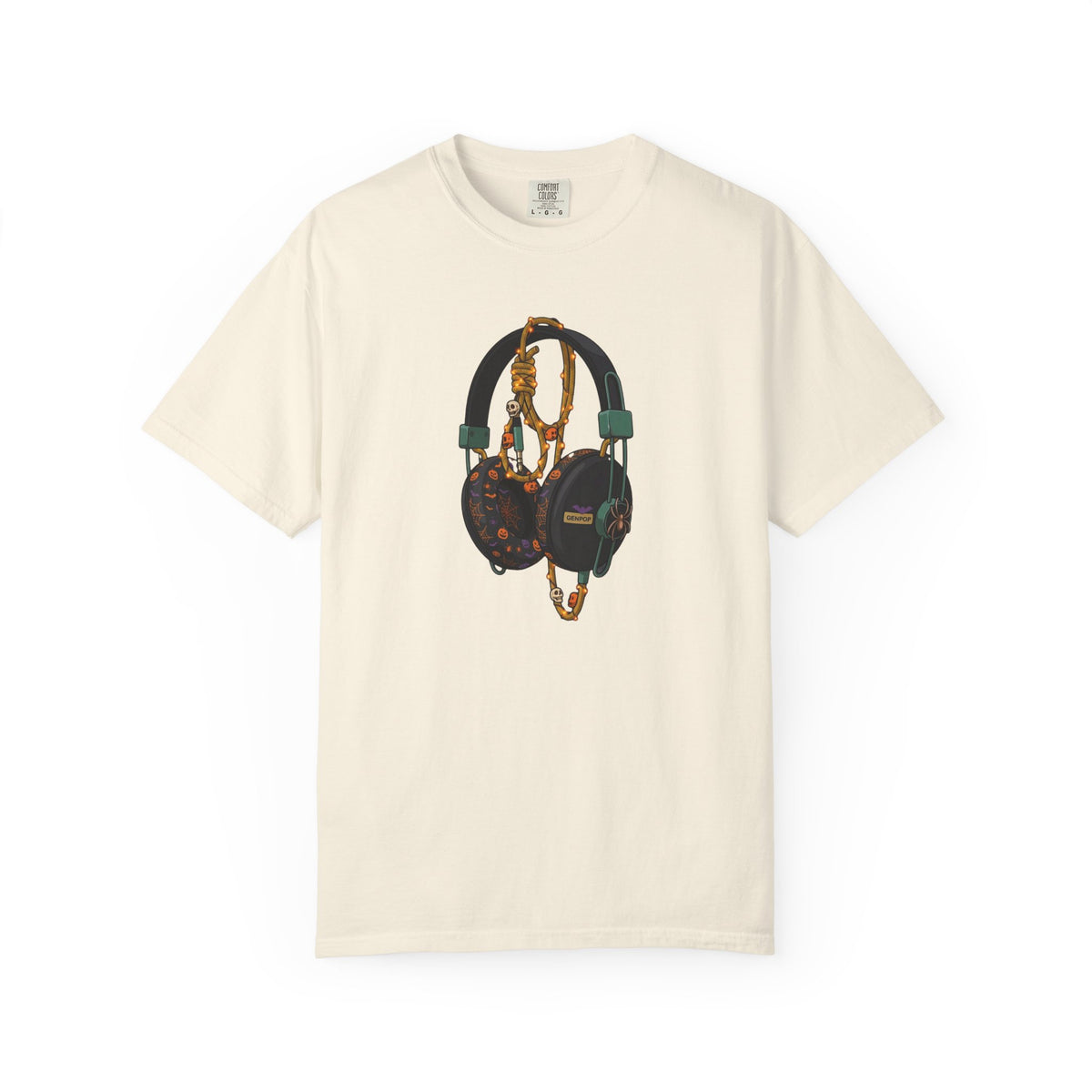 Halloween Headphones T-shirt | Retro Audio Graphic Tee