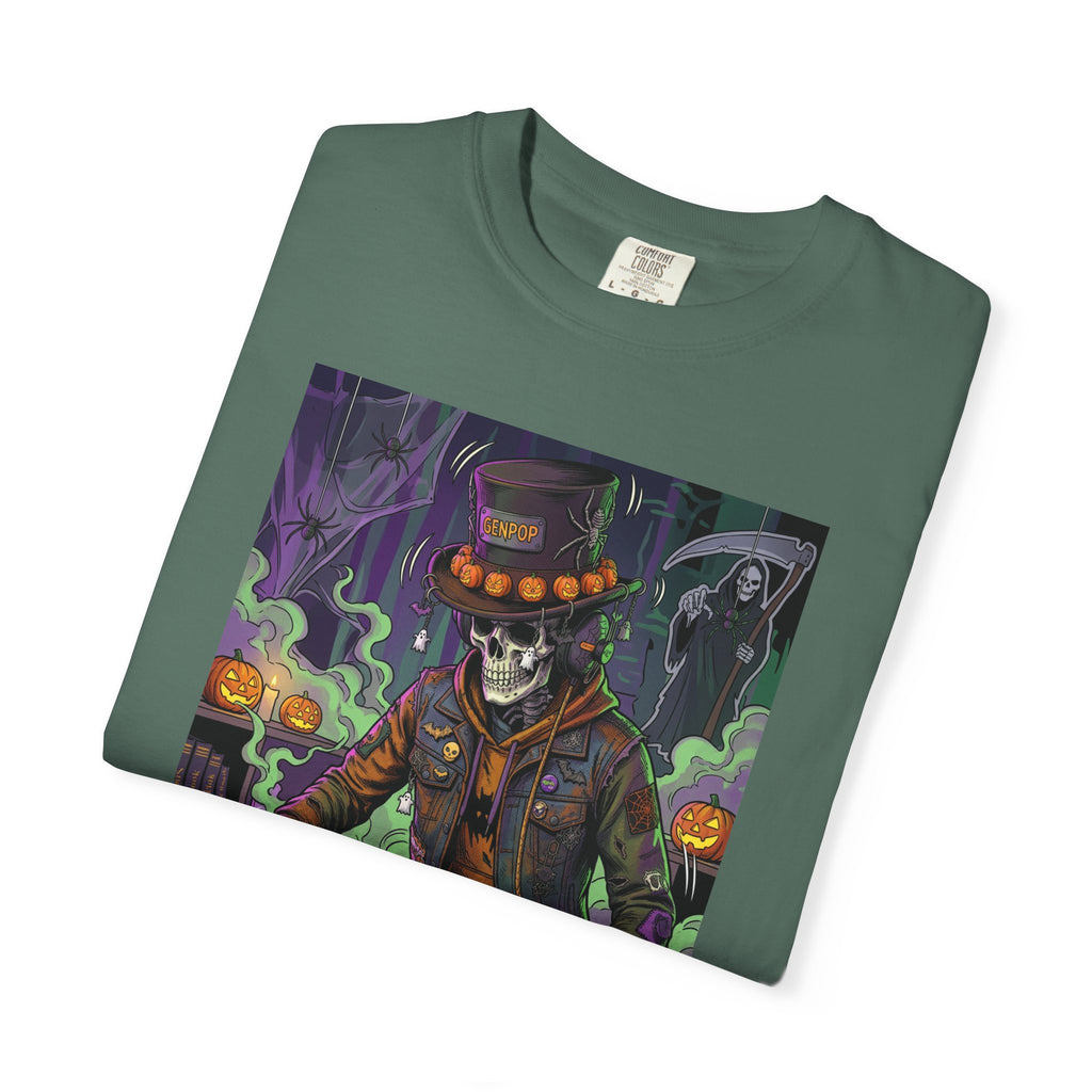 Skeleton DJ Halloween T-Shirt | Spooky Vibes, Pumpkin Lights
