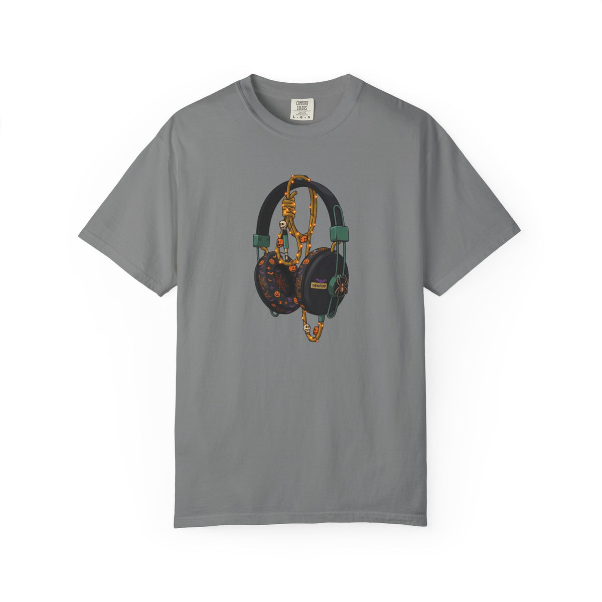 Halloween Headphones T-shirt | Retro Audio Graphic Tee