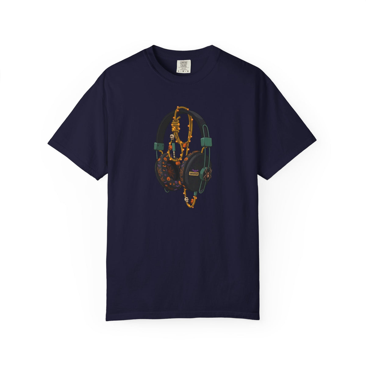 Halloween Headphones T-shirt | Retro Audio Graphic Tee
